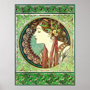 Poster Alphonse Mucha Laurel