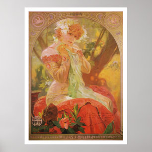 Poster Alphonse Mucha. Lefevre-Utile, Sarah Bernhardt