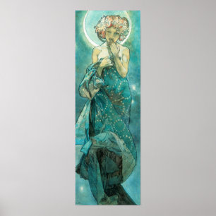 Poster Alphonse Mucha Lune Clair De Lune Art Nouveau