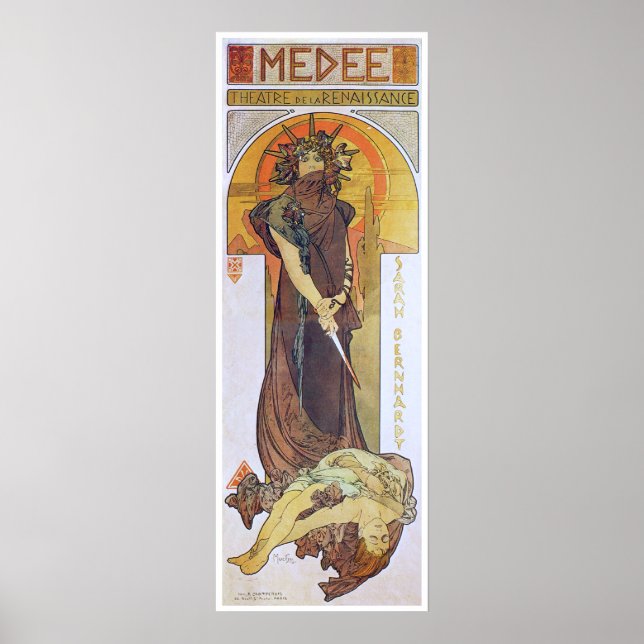 Poster Alphonse Mucha. Medee, 1898 (Devant)