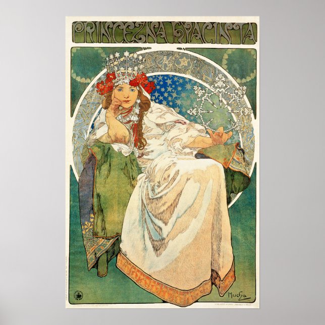 Poster Alphonse Mucha Princess Hyacinth (Devant)