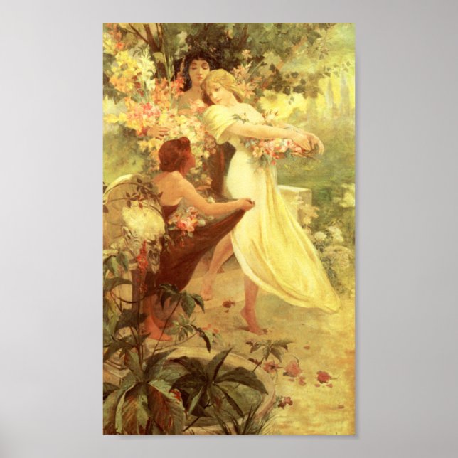 Poster Alphonse Mucha Spirit of Spring (Devant)