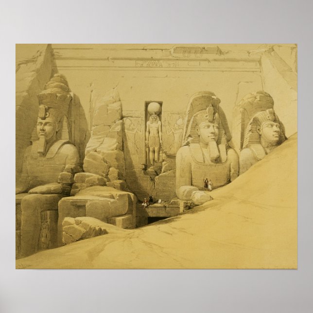Poster Altitude avant du grand temple d'Aboo Simbel (Devant)