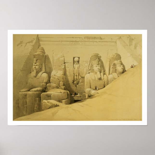 Poster Altitude avant du grand temple d'Aboo Simbel (Devant)