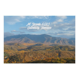 Poster Altitude du mont Leconte Gatlinburg Tennessee