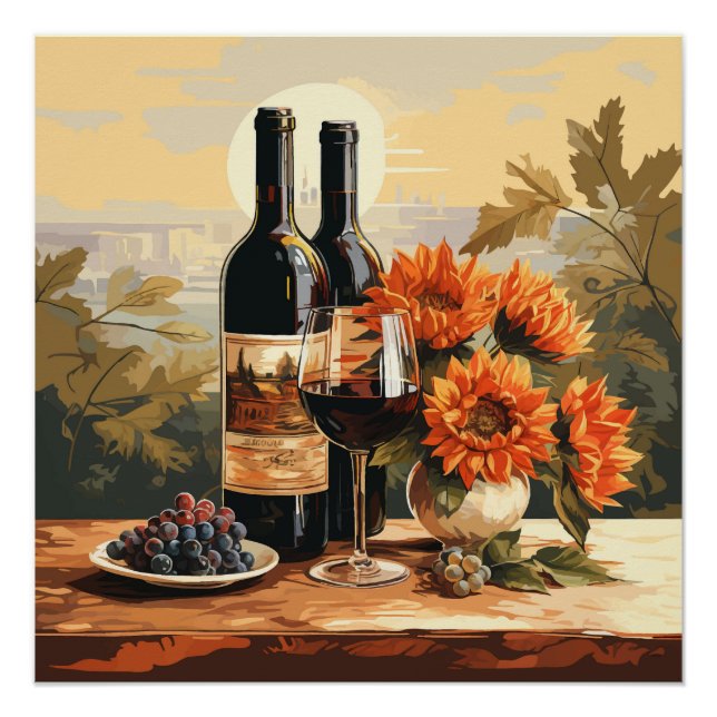 Poster Amateur de vin (Devant)