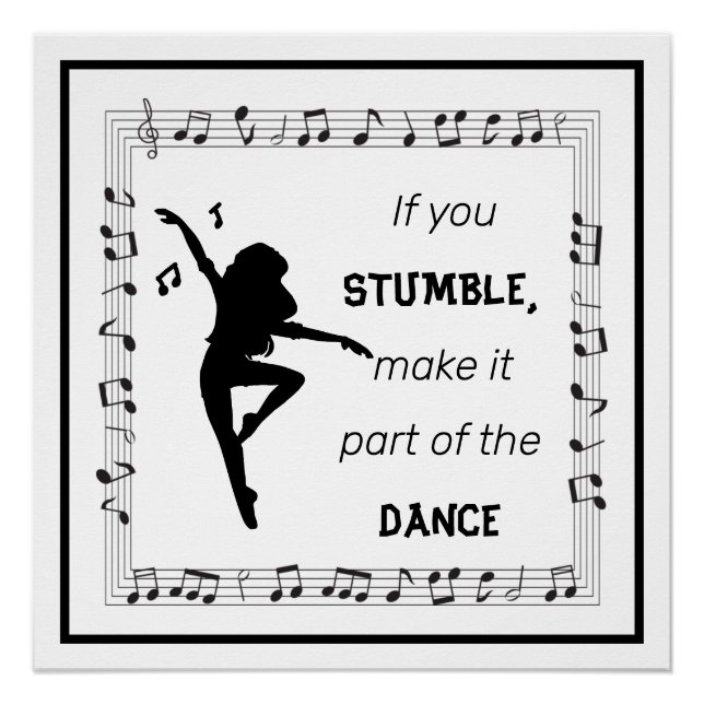 Poster Amateurs de danse Amateurs de musique Citation Ins (Devant)