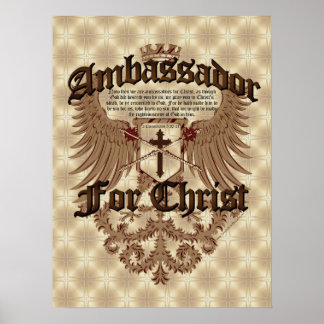 Poster Ambassadeur Pour Christ, Corinthiens Bible Verse