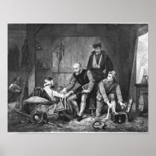 Poster Ambroise Pare soignant des soldats blessés