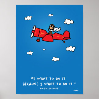Poster Amelia Earhart 18x24 (et même ratio)