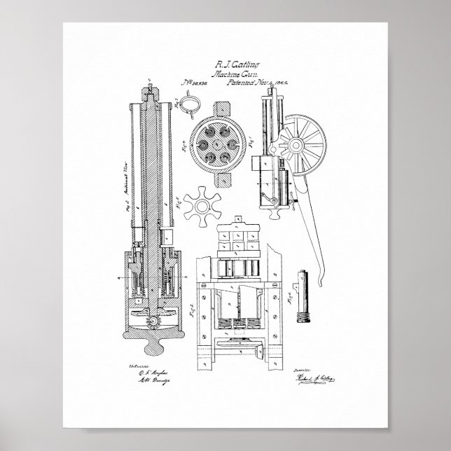 Poster Amélioration du brevet sur les armes à feu renouve (Devant)