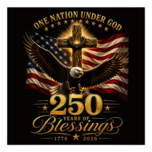 Poster Américain 250e anniversaire patriotique États-Unis