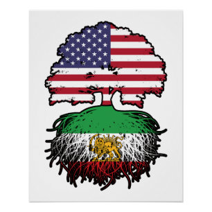 Poster Américain cultivé aux racines iraniennes Lion et S