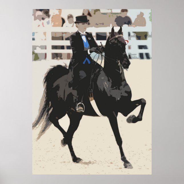 Poster américain Saddlebred Horse Imprimer (Devant)