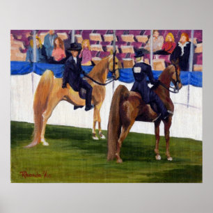 Poster Américain Saddlebred sur le portrait de cheval de