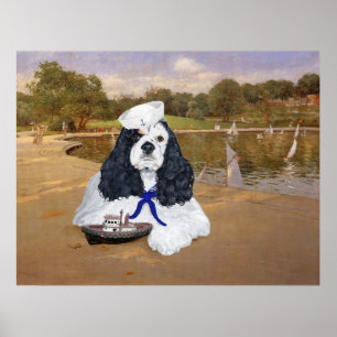 Poster American Cocker Spaniel Sailor