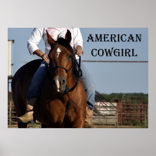 Poster "American Cowgirl" (Devant)