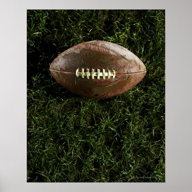 Poster American football on grass, view from above (Devant)