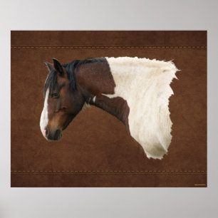 Poster American Indian Painted Pony Horse-lover Imprimer