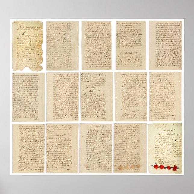 Poster American Revolution 1783 Traité de Paris Toutes le (Devant)