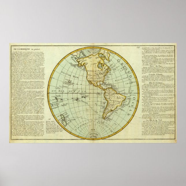 Poster Amérique du Nord et Amérique du Sud (Devant)