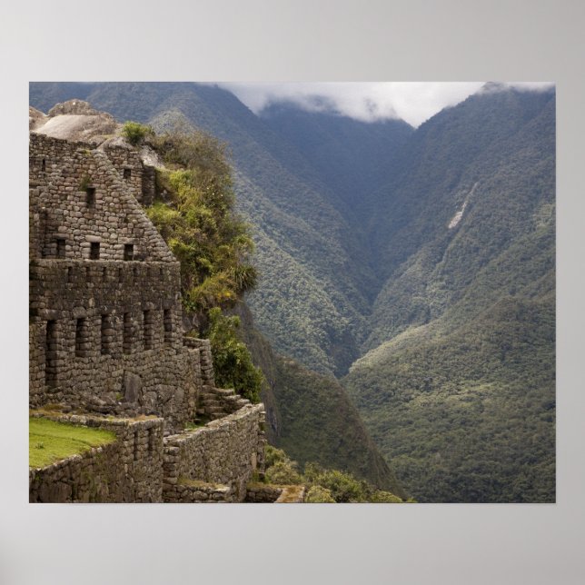 Poster Amérique du Sud, Pérou, Machu Picchu. Ruines de pi (Devant)