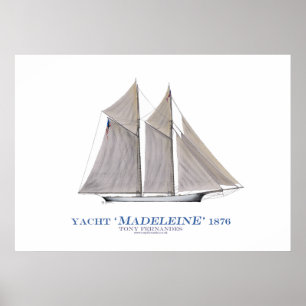 Poster amérique tasse yacht "madeleine", tony fernandes