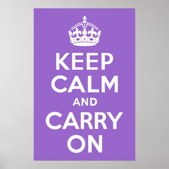 Poster Amethyst Keep Calm and Carry On (Devant)