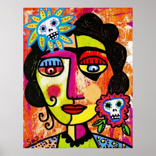 Poster Amethyst sucre coque Frida par SilberZweigArts (Devant)