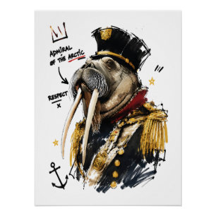 Poster Amiral de l'Arctique Majestueux Morse