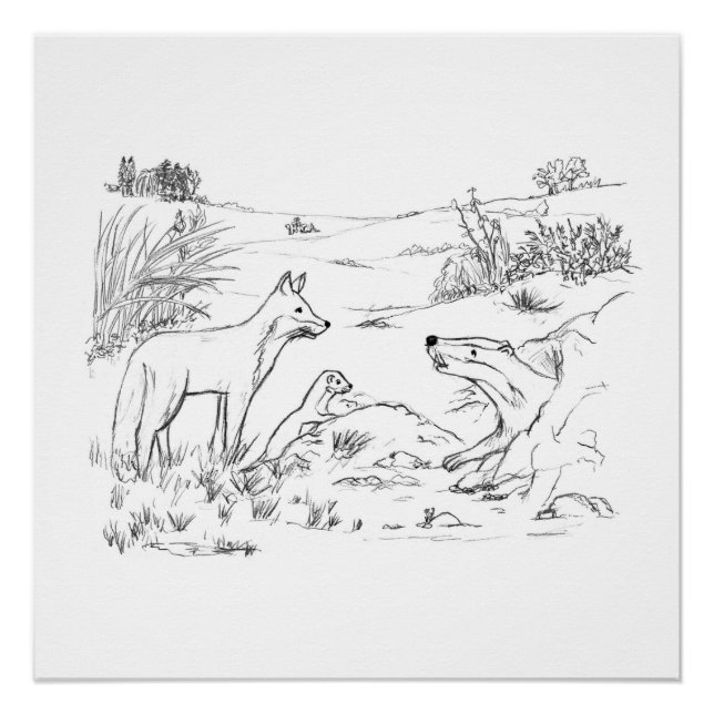 Poster Amis de la campagne (1re partie d'un ensemble) (Devant)