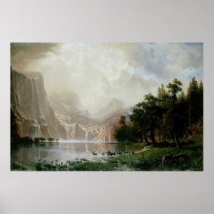 Poster Among the Sierra Nevada Mountains by Bierstadt