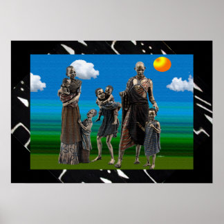 Poster Amour africain de la famille