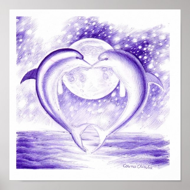 Poster Amour dauphin (Devant)