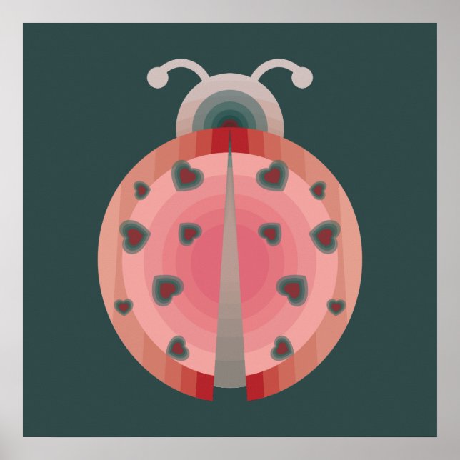 Poster amour de coccinelle (Devant)