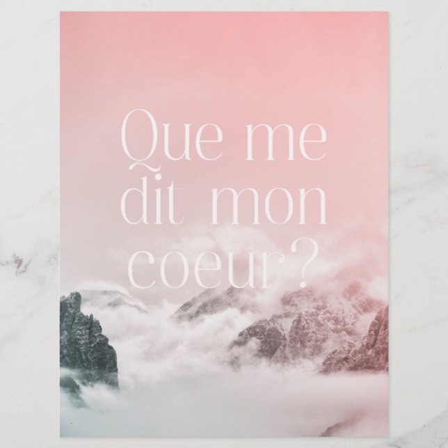 Poster Amour de soi Suivre son cœur (Devant)