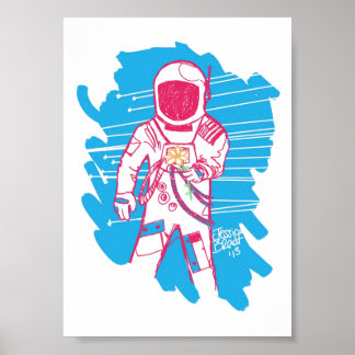 Poster Amour et astronautes Imprimer