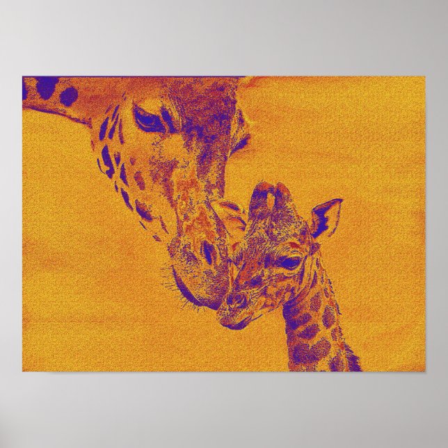 Poster amour girafe (Devant)