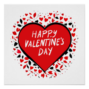 Poster Amour infini pour la Saint-Valentin