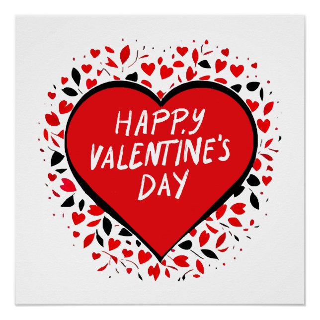 Poster Amour infini pour la Saint-Valentin (Devant)