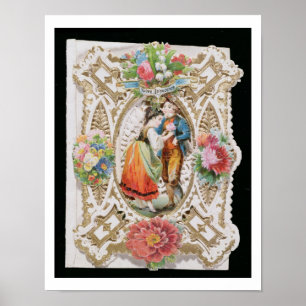 Poster Amour, innocence, carte de Valentine, c.1870 (Li
