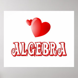 Poster Amour pour l'algèbre - À partir de 11,80 $