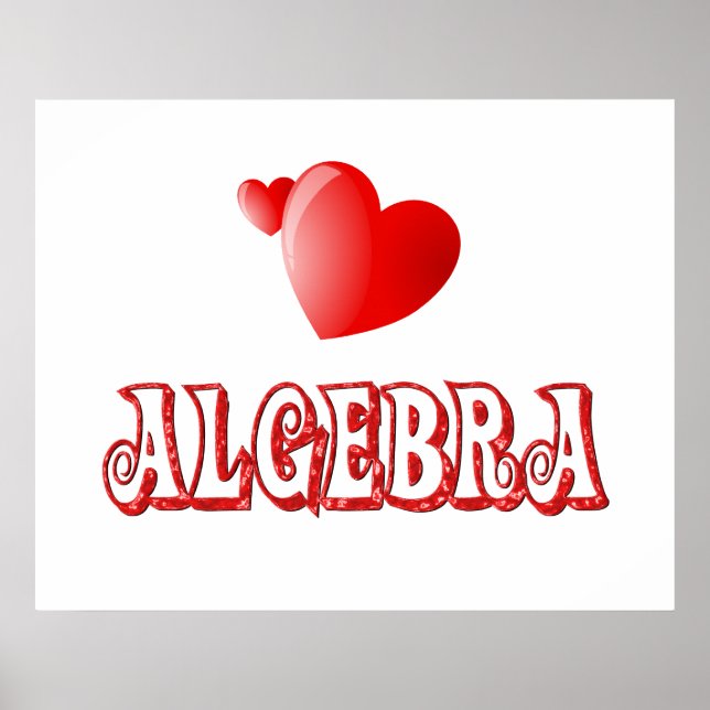 Poster Amour pour l'algèbre - À partir de 11,80 $ (Devant)