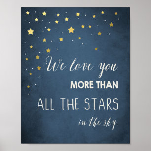 Poster Amour pour toi plus que toutes les étoiles Citatio