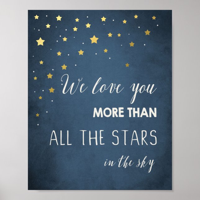 Poster Amour pour toi plus que toutes les étoiles Citatio (Devant)
