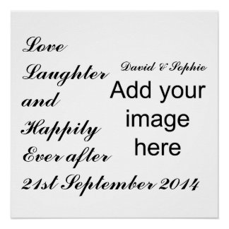 Poster Amour Rire & Heureux Pour Toujours