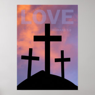 Poster AMOUR - Romains 5:8