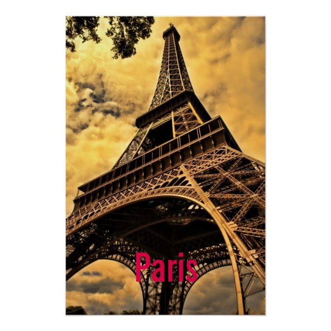 Poster Amour & Romance Ville de Paris Tour Eiffel France (Devant)