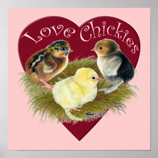 Poster Amoureuses des poussins (Devant)