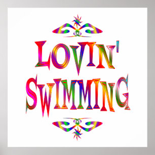 Poster Amoureux de la natation